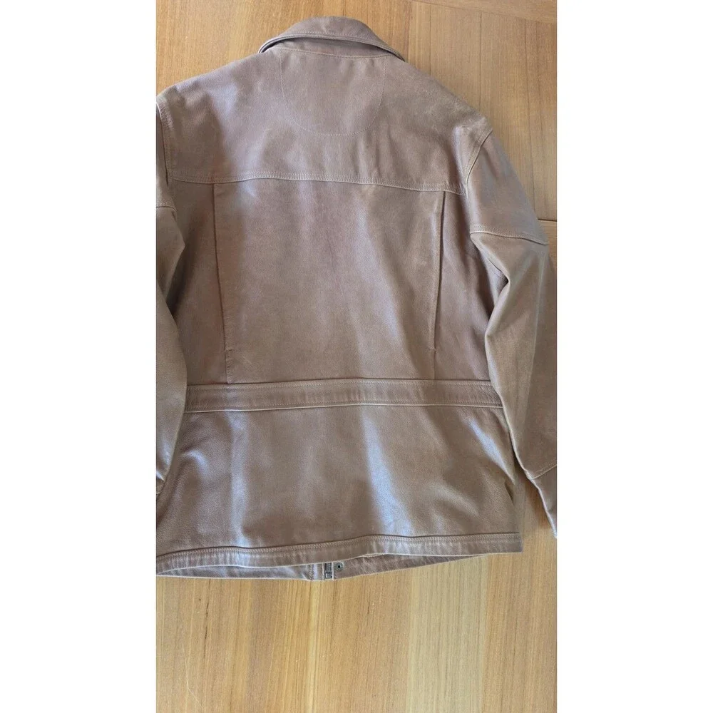 Territory Ahead Men's Brown Leather Jacket Size Medium - Picture 2 of 13